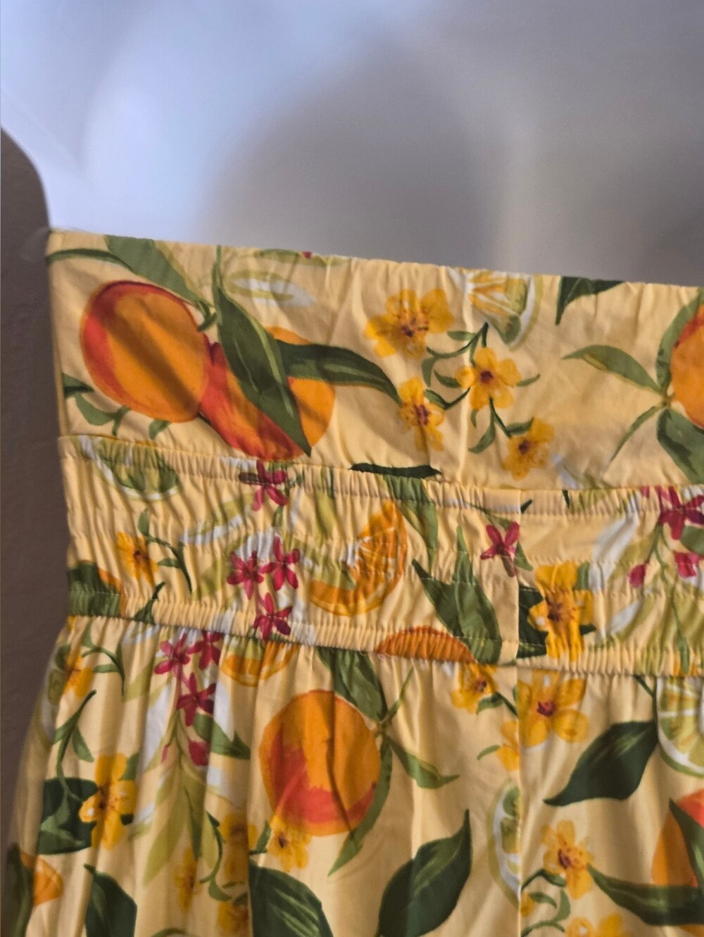 Sunshine Citrus Floral Backless Maxi Dress - Yellow